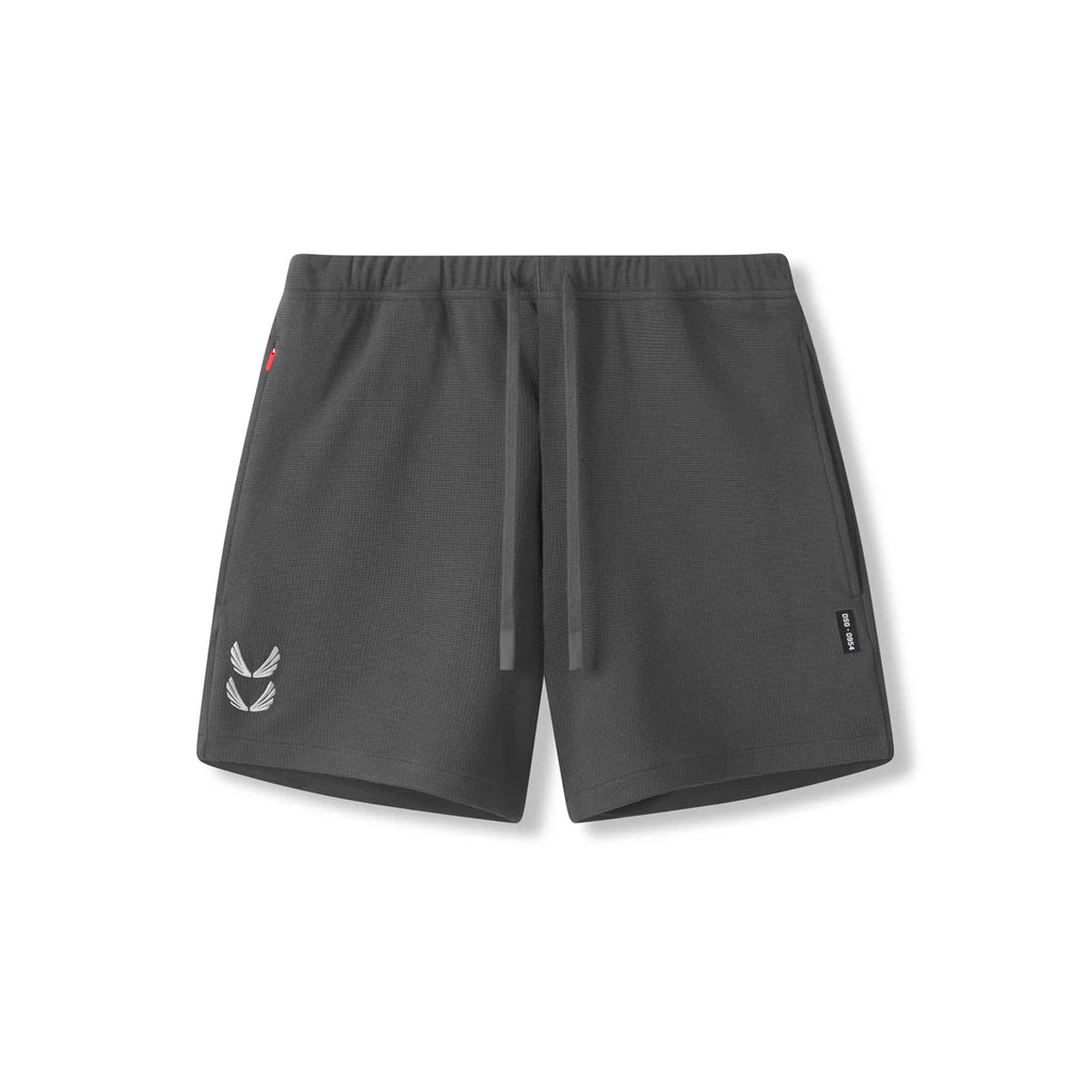 Waffle Knit Sweat Short - Space Grey