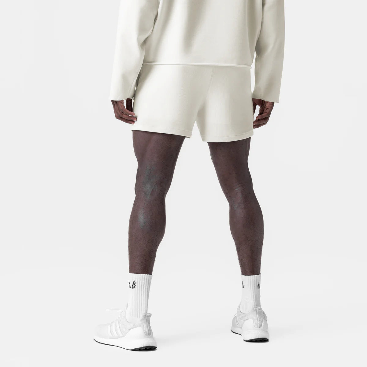 Waffle Knit Sweat Short - Cream