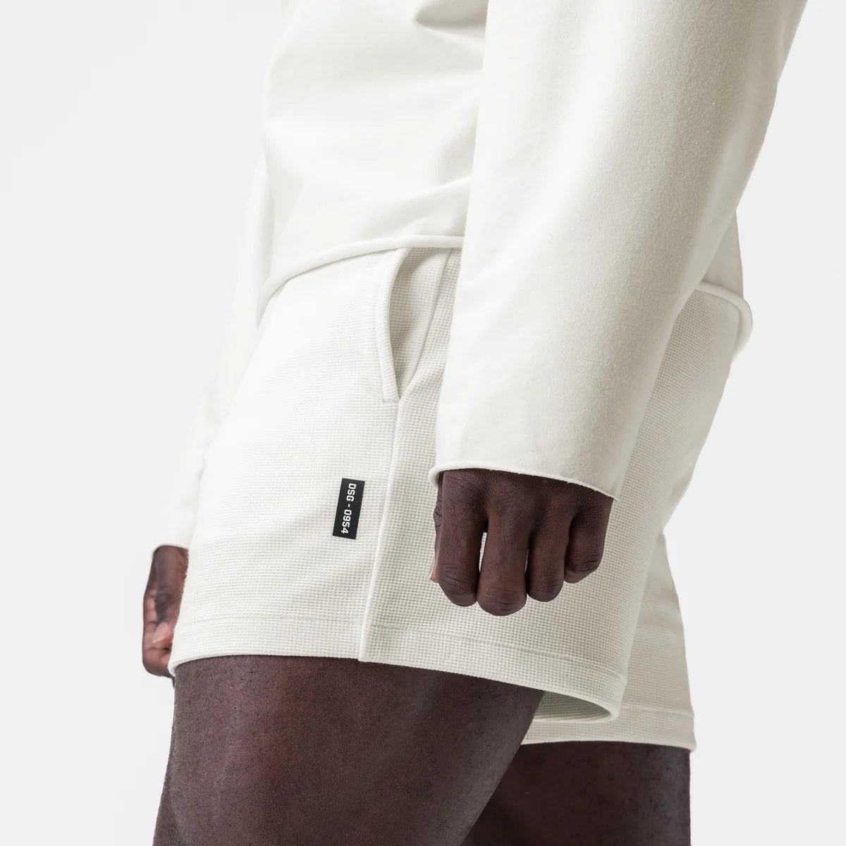 Waffle Knit Sweat Short - Cream