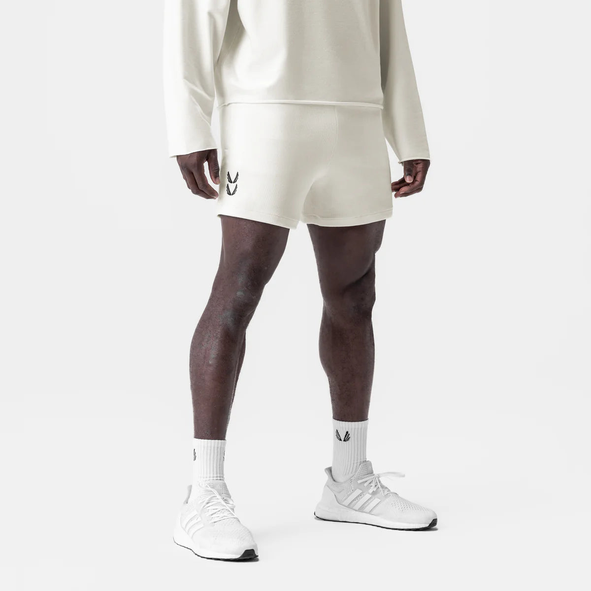 Waffle Knit Sweat Short - Cream