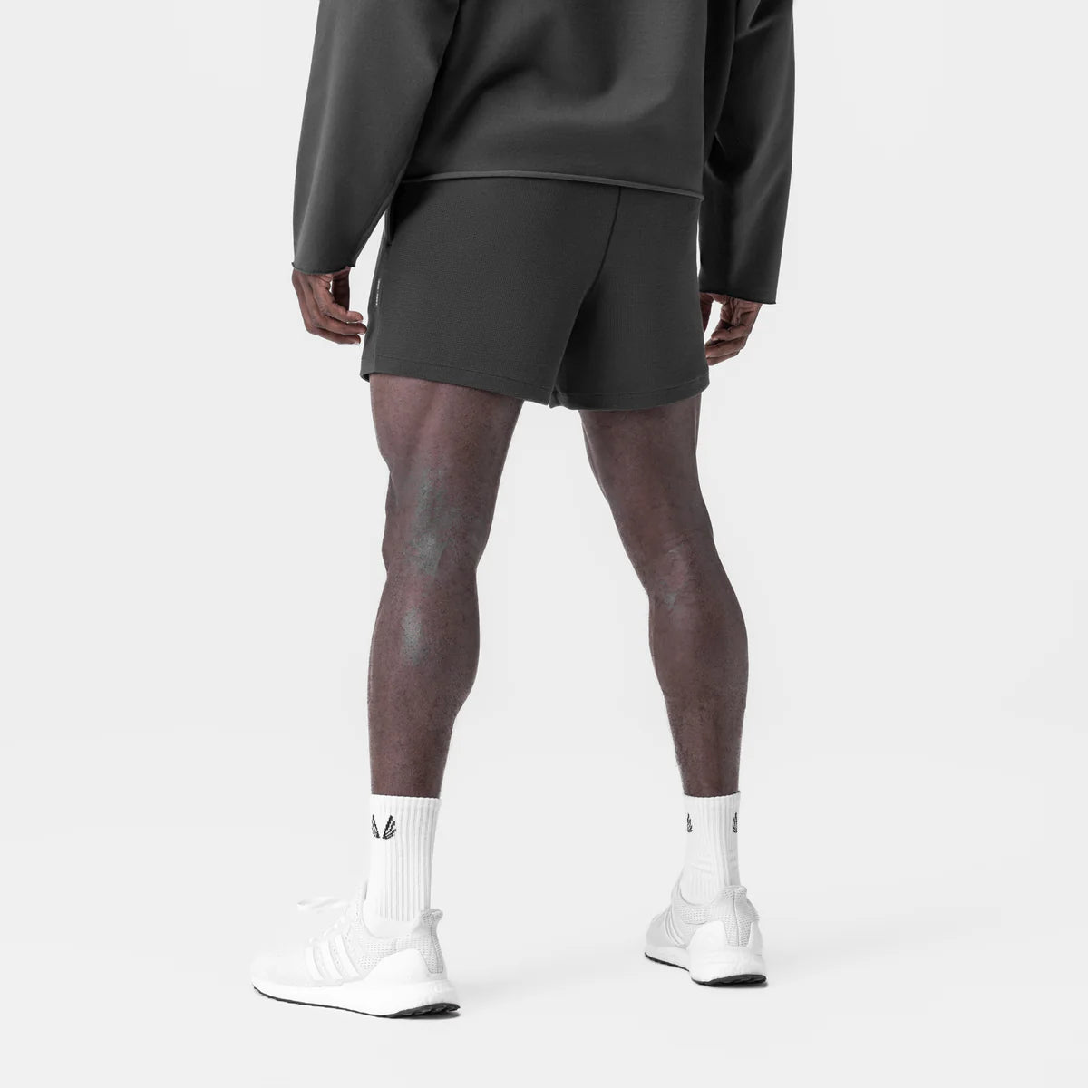 Waffle Knit Sweat Short - Space Grey