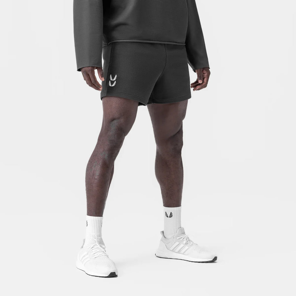 Waffle Knit Sweat Short - Space Grey