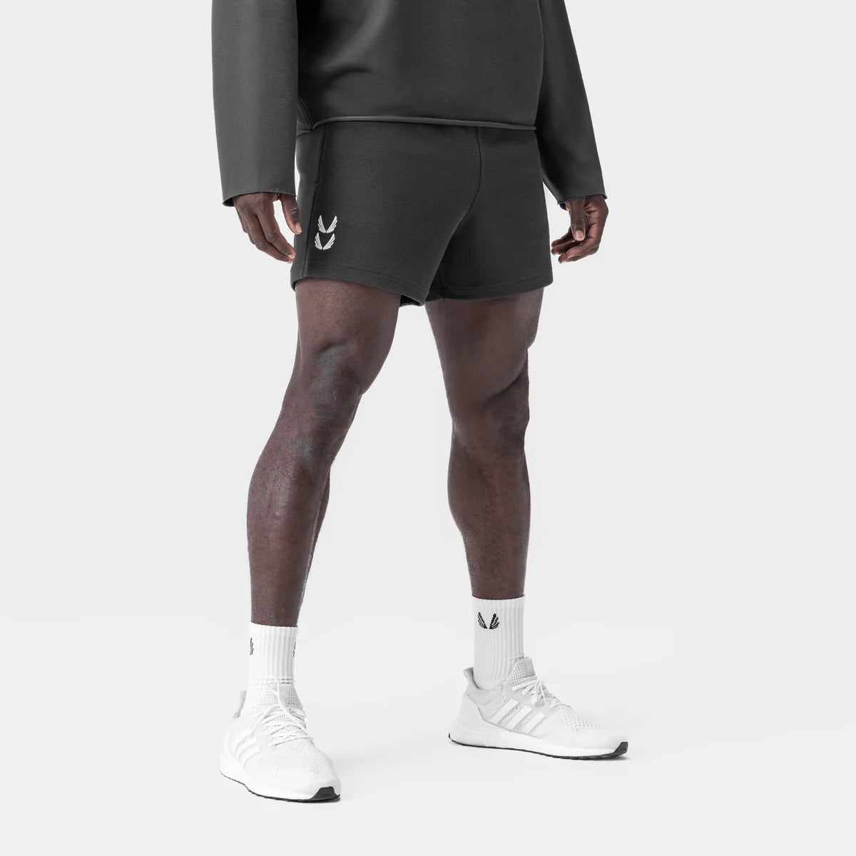 Waffle Knit Sweat Short - Space Grey